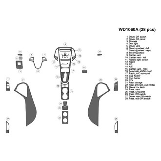 B&I® - 2D Dark Factory Match Large Dash Kit (28 Pcs)