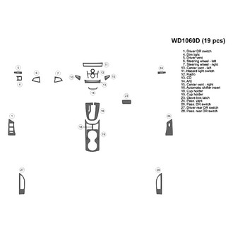 B&I® - 2D Dark Factory Match Small Dash Kit (19 Pcs)