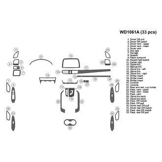 B&I® - 2D Blackwood Large Dash Kit (33 Pcs)