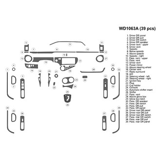 B&I® - 2D Blackwood Large Dash Kit (39 Pcs)