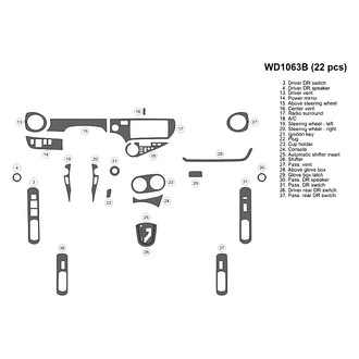 B&I® - 2D Blackwood Small Dash Kit (22 Pcs)