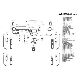 B&I® - 2D Blackwood Large Dash Kit (42 Pcs)
