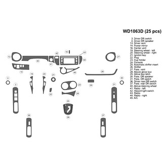 B&I® - 2D Blackwood Small Dash Kit (25 Pcs)