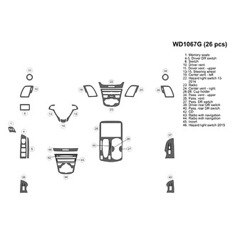 B&I® - 2D Blackwood Small Dash Kit (26 Pcs)