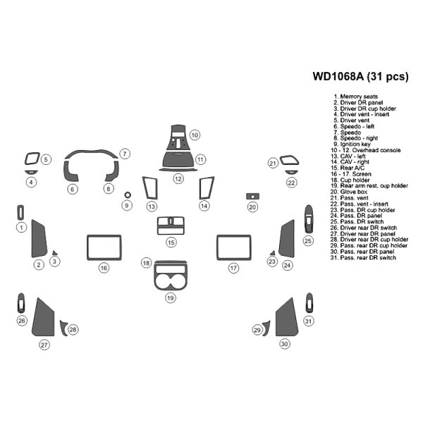 B&I® - 2D Large Dash Kit