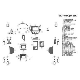 B&I® - 2D Blackwood Large Dash Kit (44 Pcs)