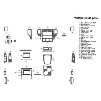 B&I® - 2D Blackwood Small Dash Kit (35 Pcs)