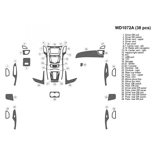 B&I® - 2D Large Dash Kit