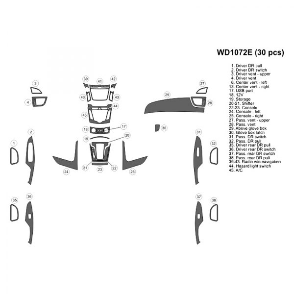 B&I® - 2D Medium Dash Kit