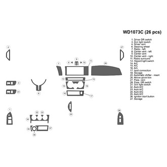 B&I® - 2D Blackwood Small Dash Kit (26 Pcs)