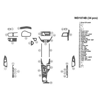 B&I® - 2D Blackwood Small Dash Kit (34 Pcs)