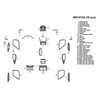 B&I® - 2D Nutella Sapele Factory Match Large Dash Kit (32 Pcs)