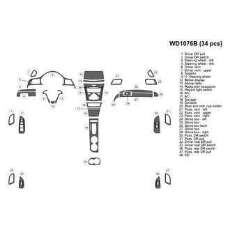 B&I® - 2D Blackwood Medium Dash Kit (34 Pcs)