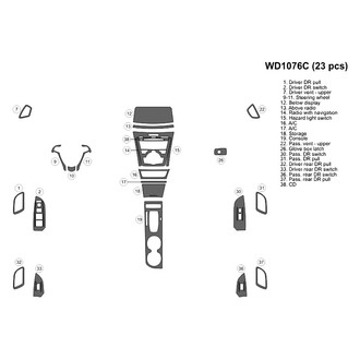 B&I® - 2D Blackwood Small Dash Kit (23 Pcs)