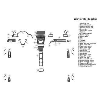 B&I® - 2D Blackwood Medium Dash Kit (33 Pcs)