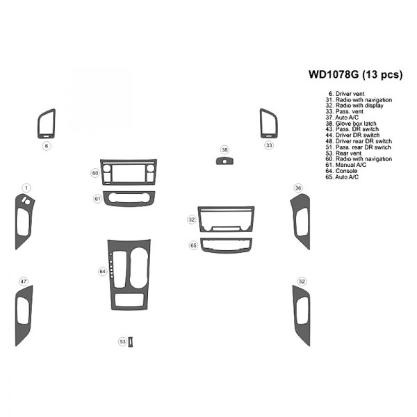 B&I® - 2D Small Dash Kit