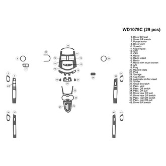B&I® - 2D Blackwood Small Dash Kit (29 Pcs)