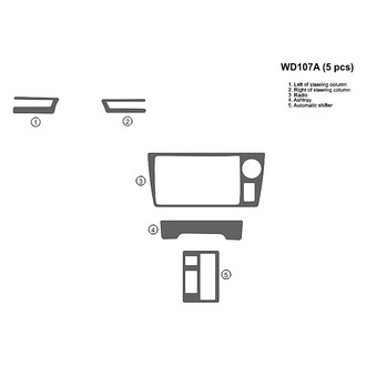 B&I® - 2D Blackwood Full Dash Kit (5 Pcs)