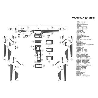 B&I® - 2D Blackwood Large Dash Kit (61 Pcs)