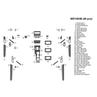B&I® - 2D Blackwood Small Dash Kit (46 Pcs)