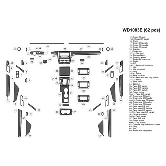B&I® - 2D Blackwood Large Dash Kit (62 Pcs)