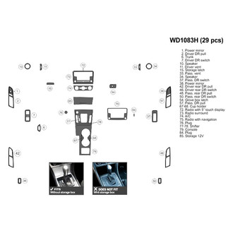 B&I® - 2D Blackwood Small Dash Kit (29 Pcs)