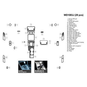 B&I® - 2D Blackwood Small Dash Kit (29 Pcs)
