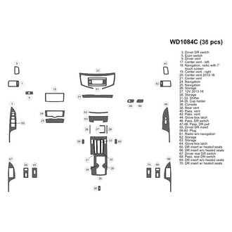 B&I® - 2D Blackwood Small Dash Kit (36 Pcs)