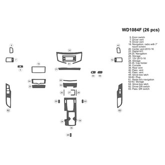 B&I® - 2D Blackwood Small Dash Kit (26 Pcs)