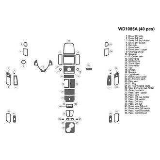 B&I® - 2D Blackwood Large Dash Kit (40 Pcs)