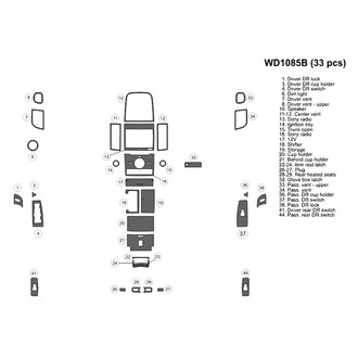 B&I® - 2D Blackwood Small Dash Kit (33 Pcs)