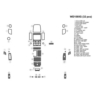 B&I® - 2D Blackwood Small Dash Kit (32 Pcs)