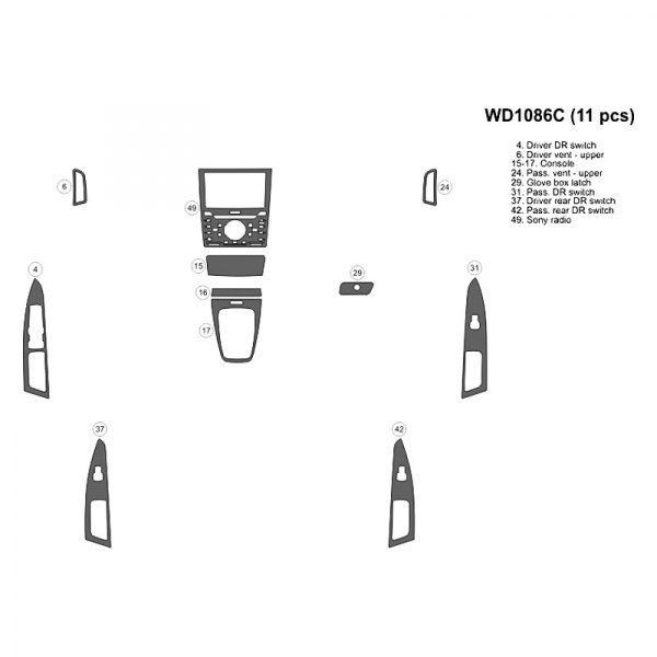 B&I® - 2D Small Dash Kit