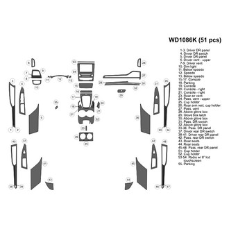 B&I® - 2D Blackwood Large Dash Kit (51 Pcs)