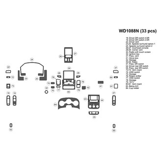 B&I® - 2D Real Carbon Fiber Small Dash Kit (33 Pcs)