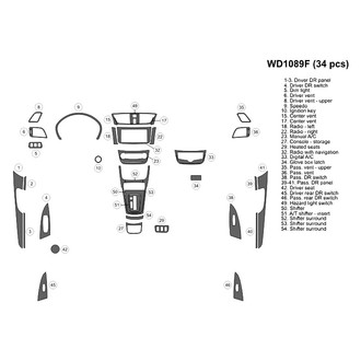 B&I® - 2D Blackwood Medium Dash Kit (34 Pcs)