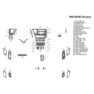 B&I® - 2D Blackwood Small Dash Kit (34 Pcs)