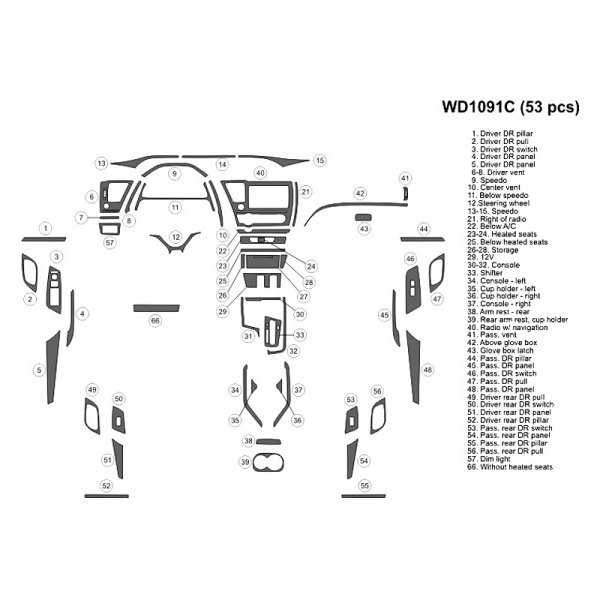 B&I® - 2D Large Dash Kit