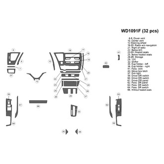 B&I® - 2D Blackwood Small Dash Kit (32 Pcs)