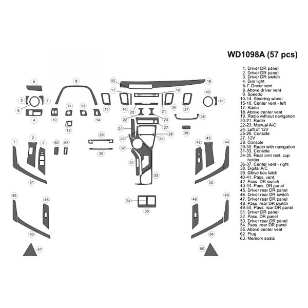 B&I® - 2D Large Dash Kit