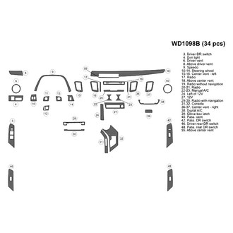 B&I® - 2D Blackwood Medium Dash Kit (34 Pcs)