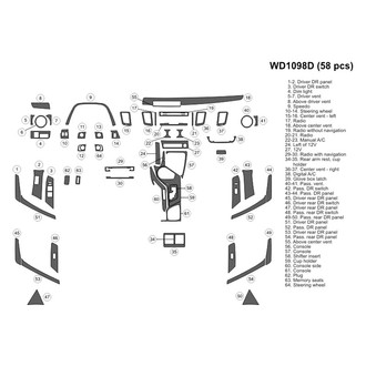B&I® - 2D Blackwood Large Dash Kit (58 Pcs)
