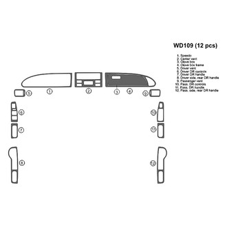 B&I® - 2D Blackwood Full Dash Kit (12 Pcs)