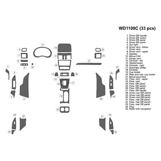 B&I® - 2D Blackwood Large Dash Kit (33 Pcs)
