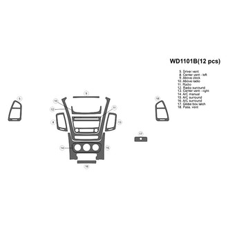 B&I® - 2D Blackwood Small Dash Kit (12 Pcs)