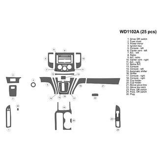 B&I® - 2D Blackwood Large Dash Kit (25 Pcs)