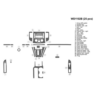 B&I® - 2D Blackwood Medium Dash Kit (25 Pcs)