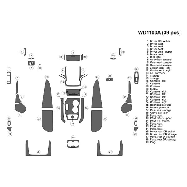 B&I® - 2D Large Dash Kit