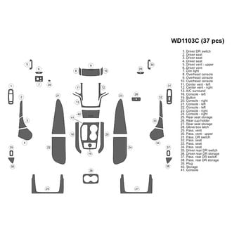 B&I® - 2D Blackwood Large Dash Kit (37 Pcs)