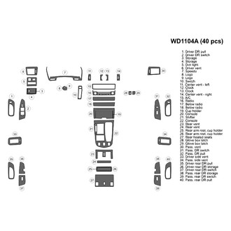 B&I® - 2D Blackwood Large Dash Kit (40 Pcs)